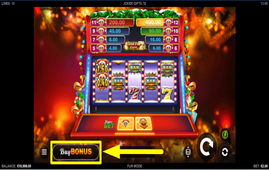 Joker Gifts 7s ACQUIRE BONUSES.