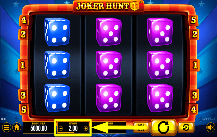 Joker Hunt Dice ДЕЛАЙТЕ СВОЮ СТАВКУ.