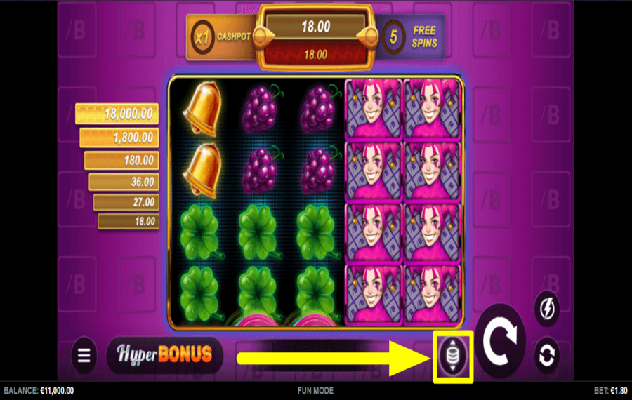 Joker Max FTN SELECT YOUR TOTAL BET.