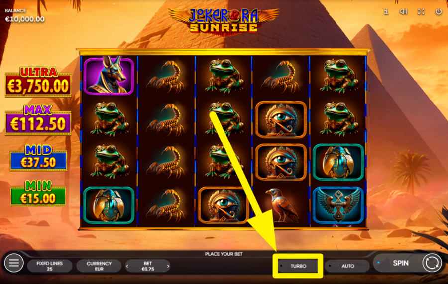 Joker Ra Sunrise MASSIMIZZA LA VELOCITÀ.