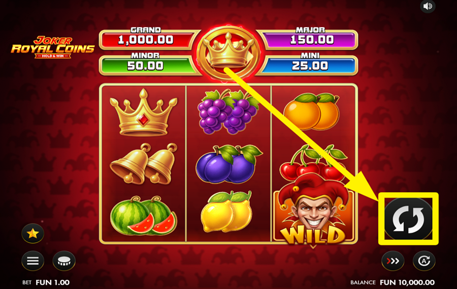 Joker Royal Coins Hold and Win КРУТИТЕ ВРАЩЕНИЯ БАРАБАНОВ.