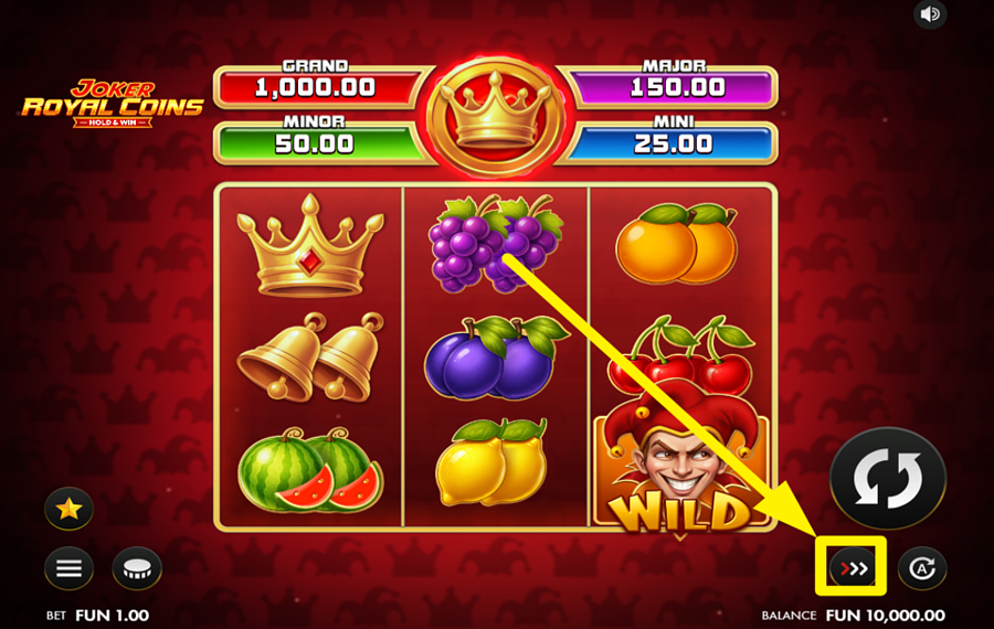 Joker Royal Coins Hold and Win УСКОРЬТЕ ВРАЩЕНИЕ.