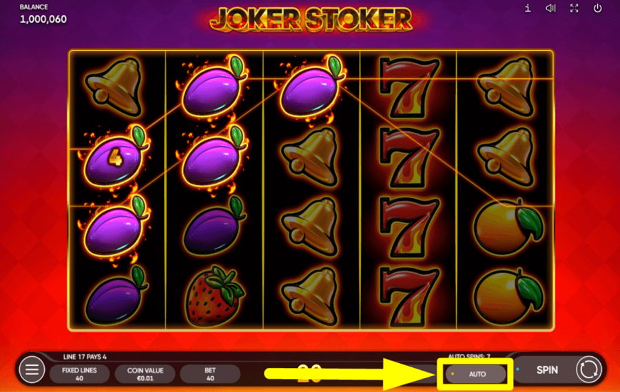 Joker Stoker CONTINUEZ AVEC LES TOURS AUTOMATIQUES.