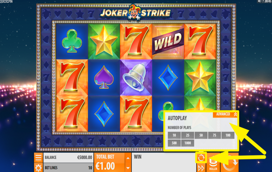 Joker Strike USE THE AUTOPLAY FEATURE.
