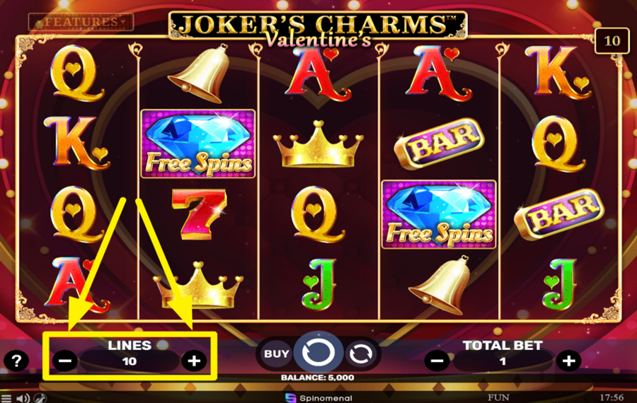 Jokers Charms Valentines УСТАНОВИТЕ СТАВКУ НА ЛИНИЮ.