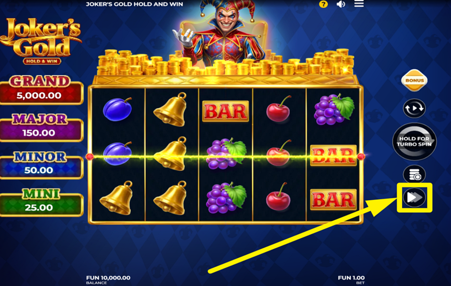 Jokers Gold SPEED UP THE ACTION.