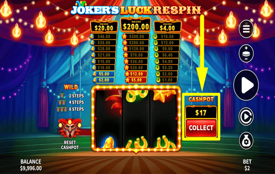 Jokers Luck Respin SEIZE THE PRIZE.