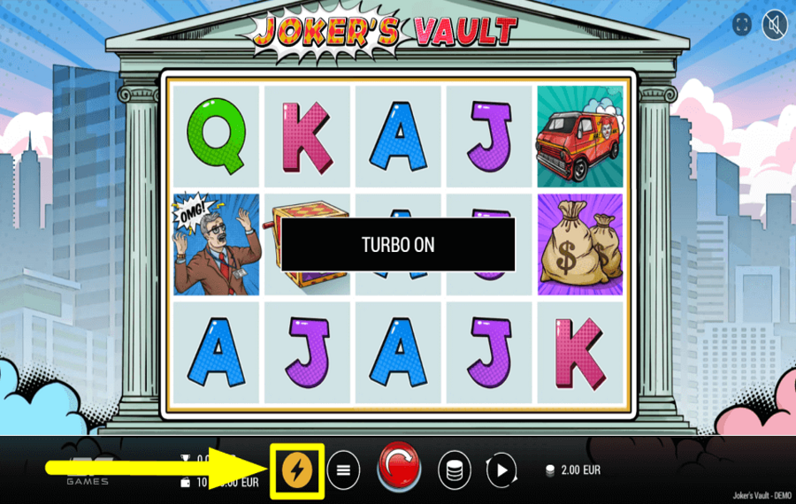 Jokers Vault ENJOY FAST TURNS.