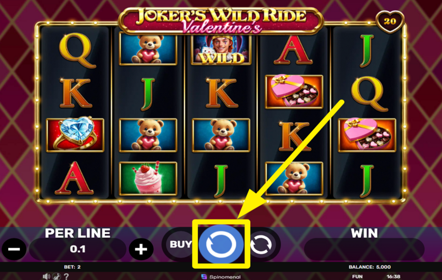 Jokers Wild Ride Valentines ENTREZ DANS L'ACTION !