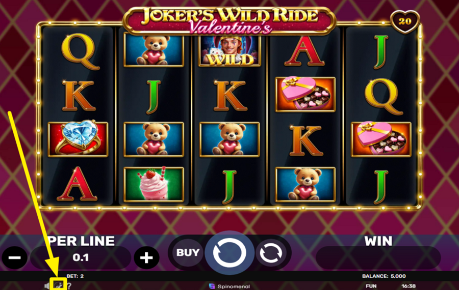 Jokers Wild Ride Valentines ACCÉLÉREZ L'ACTION !