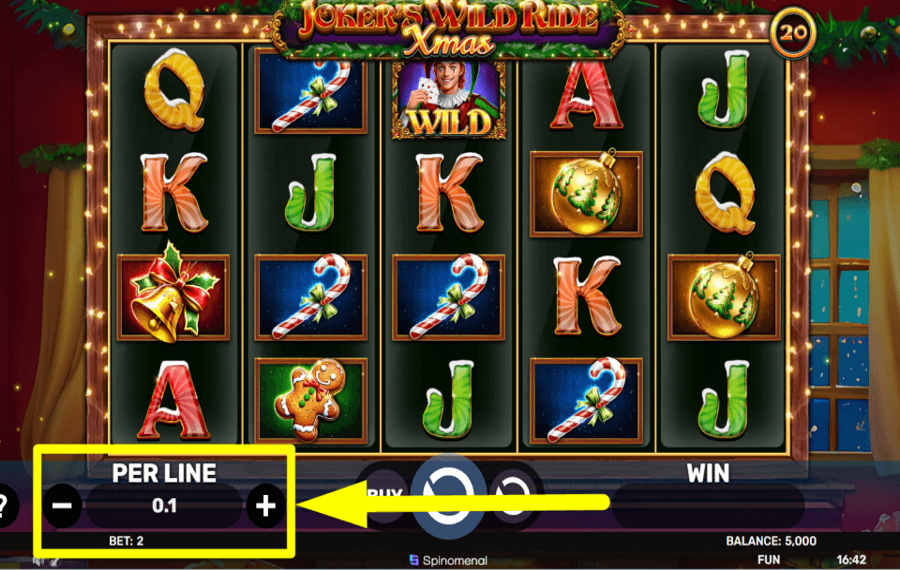 Jokers Wild Ride Xmas DÉFINISSEZ VOTRE MISE TOTALE.