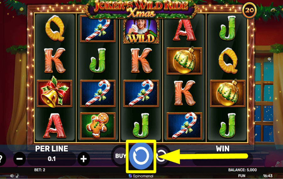 Jokers Wild Ride Xmas FAITES TOURNER LES BOBINES.