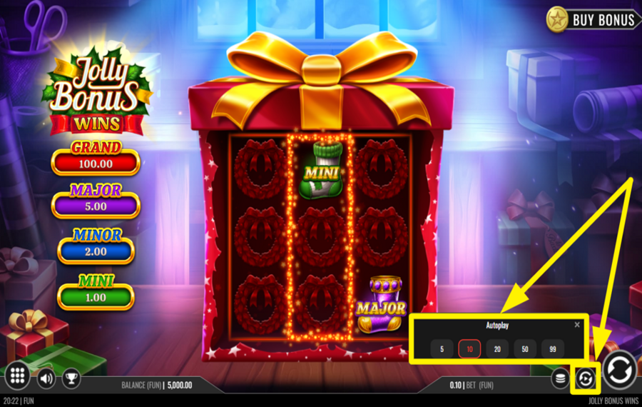 Jolly Bonus Wins SPIN THE REELS AUTOMATICALLY.