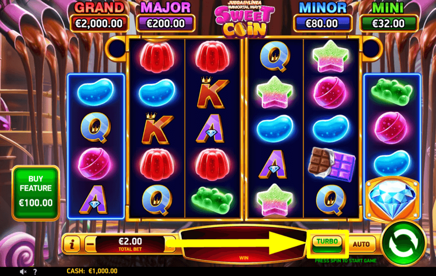 JuegaenLinea Immortal Ways Sweet Coin ACCELERA IL RITMO.