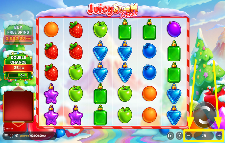 Juicy Storm Xmas УКАЖИТЕ СВОЮ СТАВКУ.