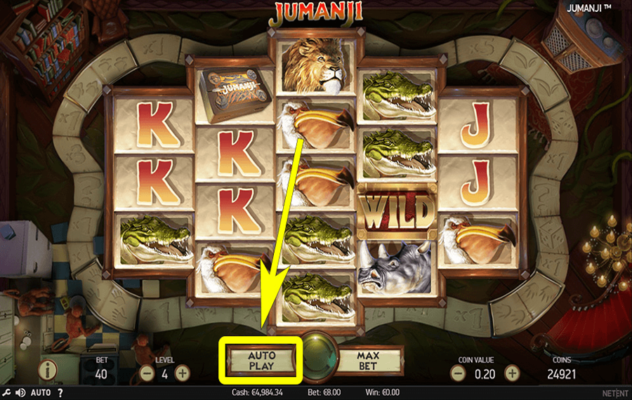 Jumanji Using the optional “Autoplay” feature.