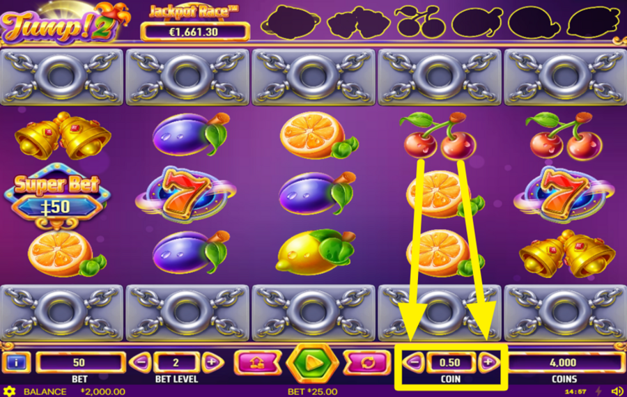 Jump 2 SPECIFY YOUR COIN SIZE.