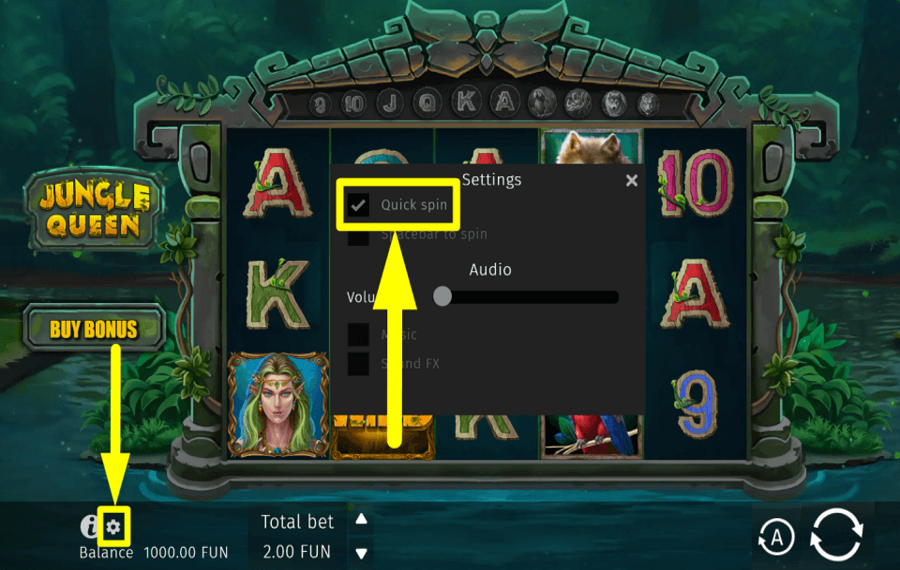 Jungle Queen CONTRÔLEZ LE RYTHME DU JEU.