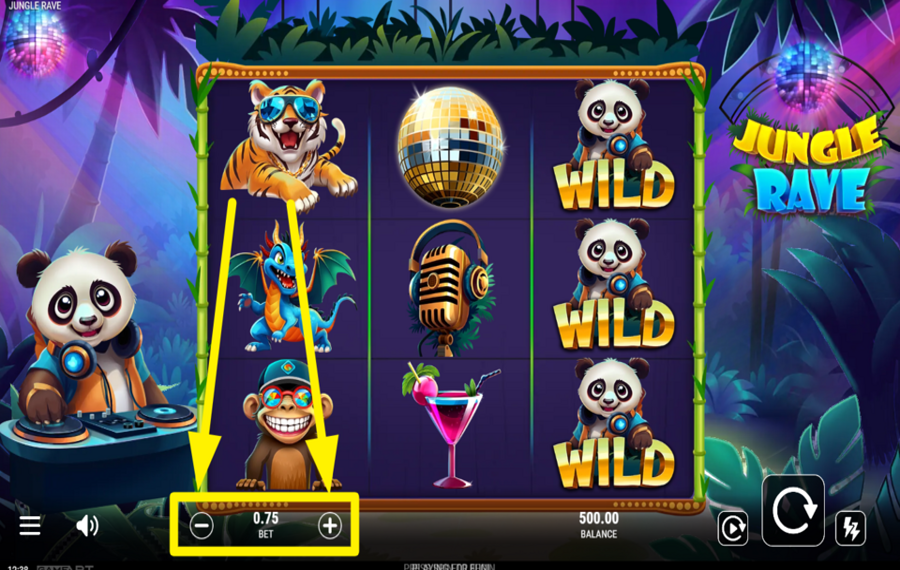 Jungle Rave ОПРЕДЕЛИТЕ СВОЮ СТАВКУ.