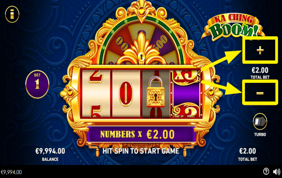 Ka Ching Boom SET YOUR STAKE.