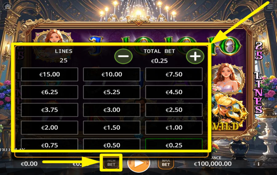 KA Gaming Phantom Thief ADJUST YOUR BETTING AMOUNT.