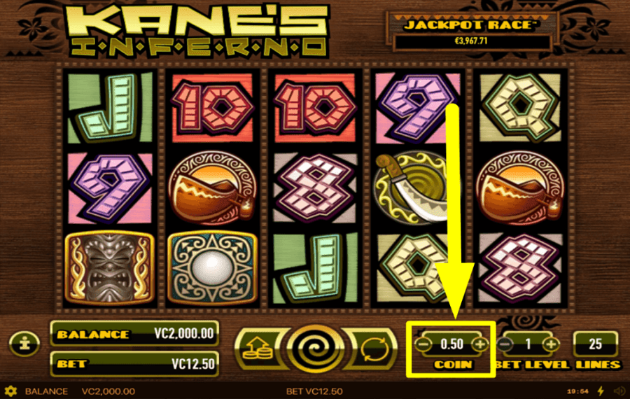 Kanes Inferno CHANGEZ LA VALEUR DE LA PIÈCE.