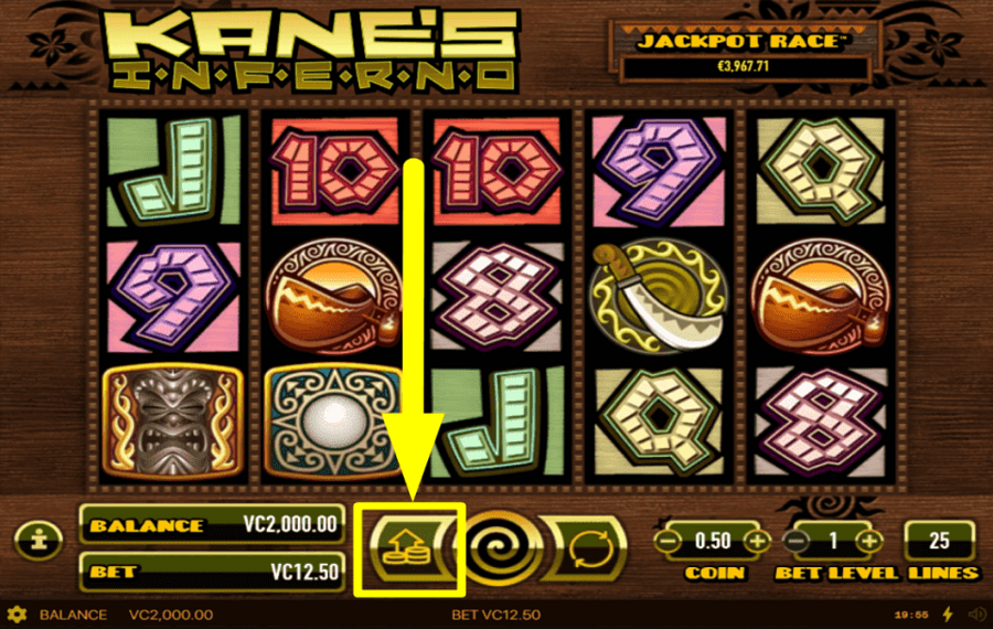 Kanes Inferno UTILISEZ LE « PARI MAX ».