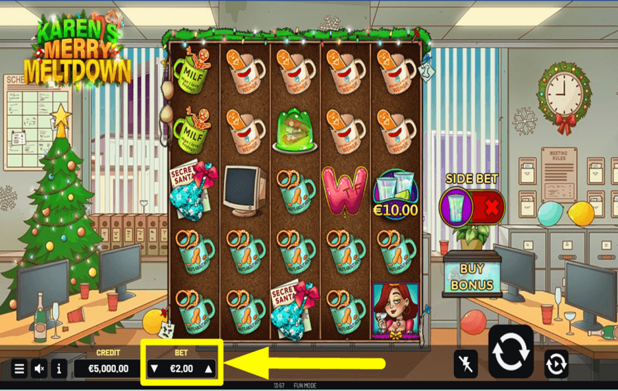 Karens Merry Meltdown Den Einsatz festlegen.