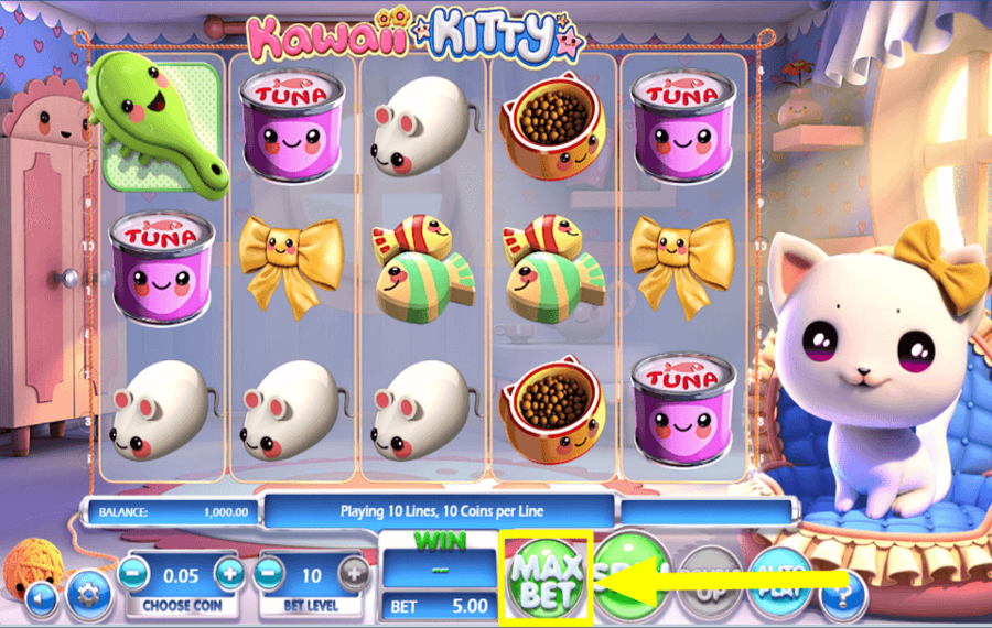 Kawaii Kitty PLACER LA MISE MAXIMUM.