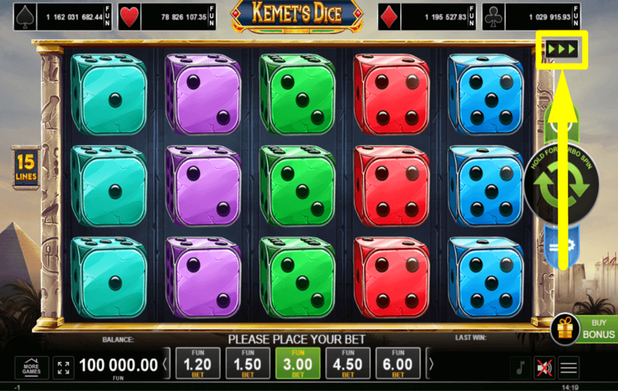 Kemets Dice ACCELERA IL RITMO.