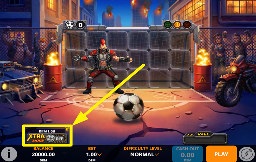 Kick of Fury エクストラモードを有効にする。