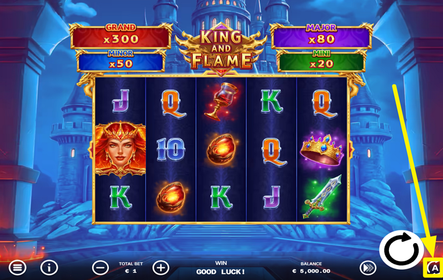 King and Flame UTILIZZA LE SPIN AUTOMATIZZATE.