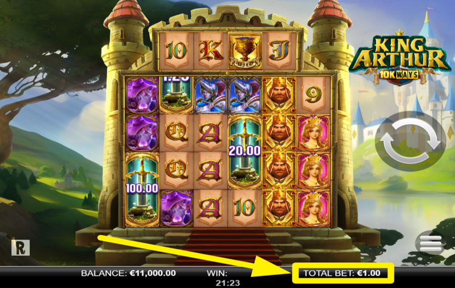King Arthur 10K Ways НАЗНАЧИТЬ РАЗМЕР СТАВКИ.