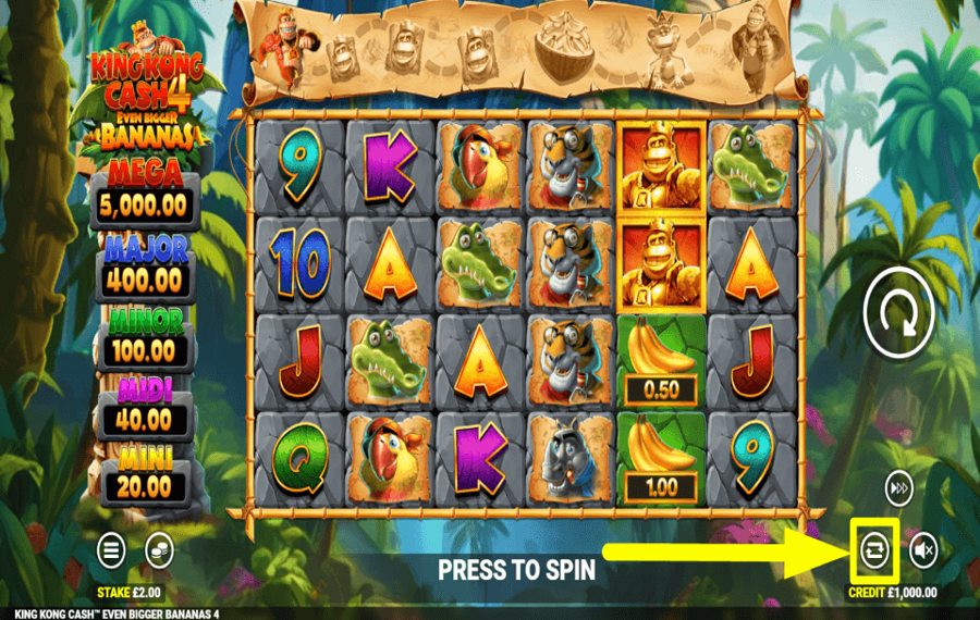 King Kong Cash Even Bigger Bananas 4 ПРОДОЛЖИТЬ АВТОМАТИЧЕСКИ.