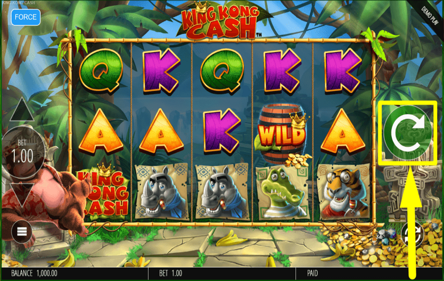 King Kong Cash НАЖМИТЕ ВРАЩАТЬ, ЧТОБЫ ВЫИГРАТЬ.