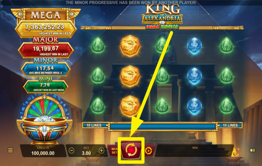 King of Alexandria Mega Moolah ¡GIRA PARA TENER ÉXITO!