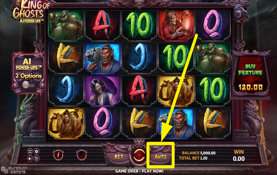 King Of Ghost AI INITIATE AUTOMATIC SPINS.