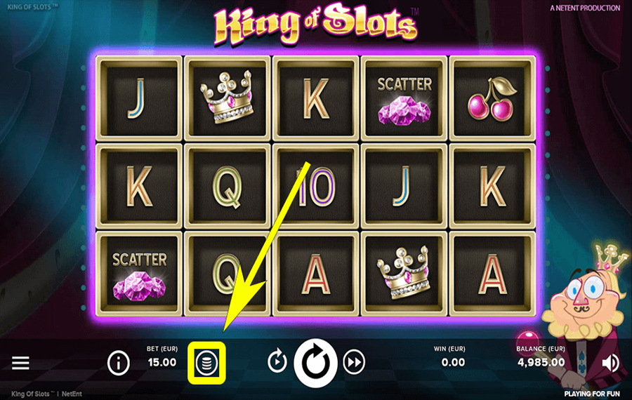 King of Slots Choose your bet amount.