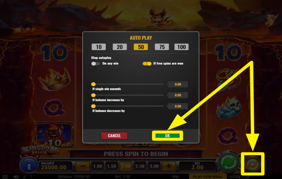 Kingdom Below UTILISEZ LA FONCTION DE LECTURE AUTOMATIQUE.