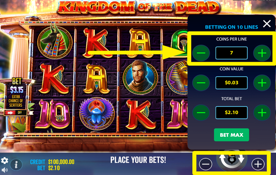 Kingdom of The Dead REGOLA LE MONETE PER LINEA.