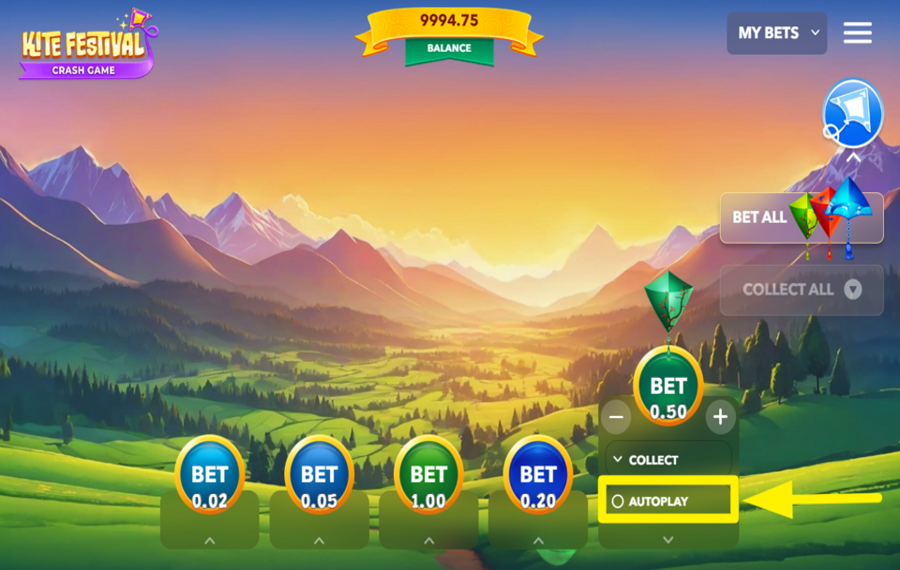 Kite Festival Crash Game ENABLE AUTOPLAY.