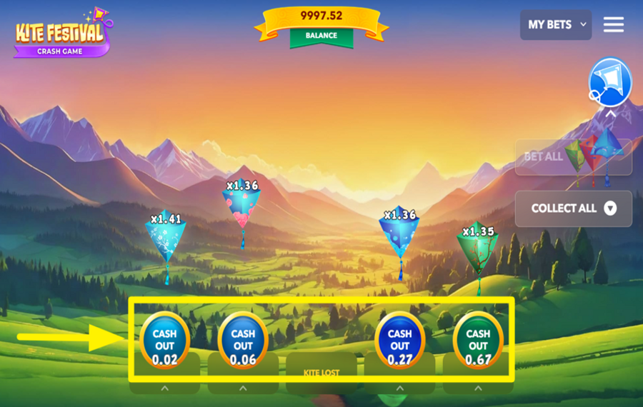 Kite Festival Crash Game CASH OUT BEFORE THE KITE CRASHES!