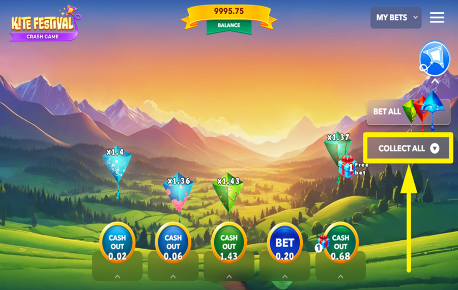 Kite Festival Crash Game COLLECT ALL WINNINGS INSTANTLY!
