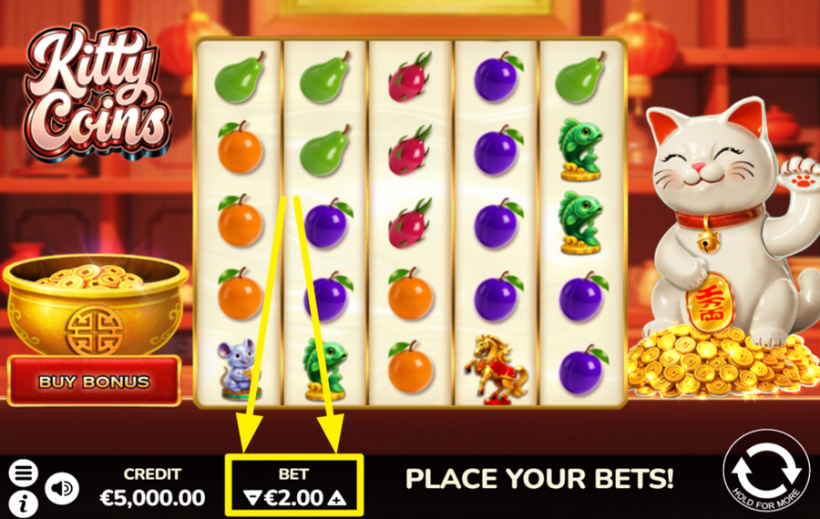 Kitty Coins ИЗМЕНИТЕ СВОЮ СТАВКУ.