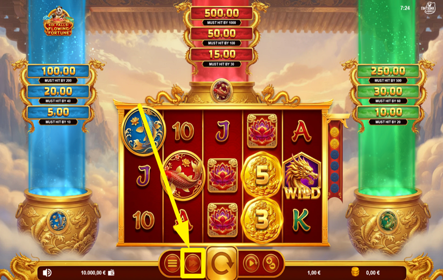 Koi Falls Flowing Fortune UNLEASH TURBO CHARGE.