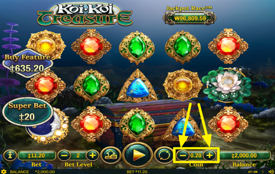 Koi Koi Treasure SPECIFY YOUR COIN VALUE.