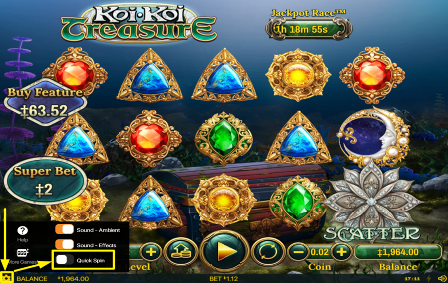 Koi Koi Treasure AMP UP THE GAME.