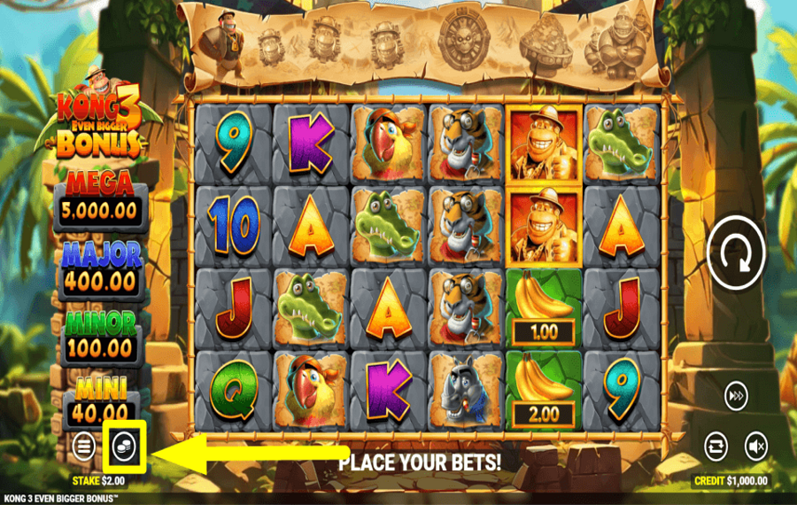 Kong 3 Even Bigger Bonus УСТАНОВИТЕ СТАВКУ.