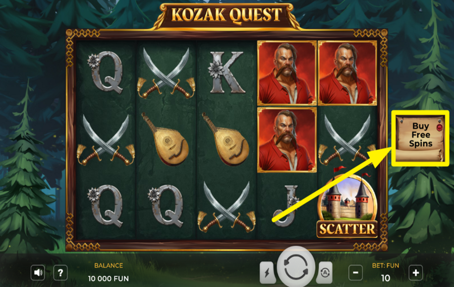 Kozak Quest КУПИТЬ БЕСПЛАТНЫЕ ВРАЩЕНИЯ.