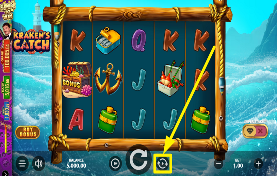 Krakens Catch UTILICE GIROS AUTOMÁTICOS.